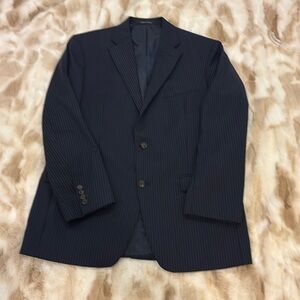 Mens Lauren Ralph Lauren navy pinstripe wool blazer, size 42R, EUC